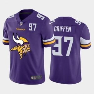 Minnesota Vikings #97 Everson Griffen Purple Nike Big Team Logo Player Vapor Limited NFL Jersey