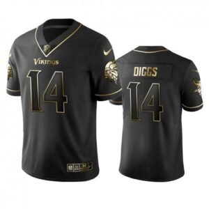 Minnesota Vikings #14 Stefon Diggs Stitched NFL Vapor Untouchable Limited Black Golden Jersey