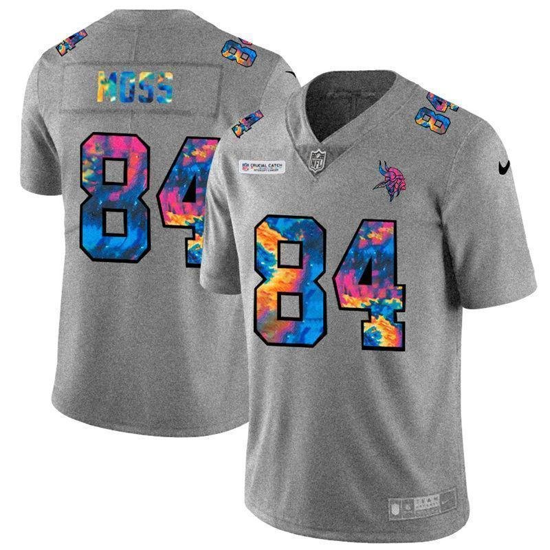 Minnesota Vikings #84 Randy Moss Nike Multi-Color 2020 NFL Crucial Catch NFL Jersey Greyheather