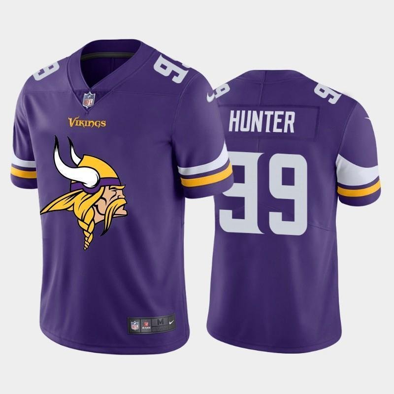 Minnesota Vikings #99 Danielle Hunter Purple Nike Big Team Logo Vapor Limited NFL Jersey