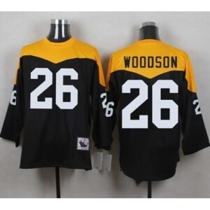 Mitchell And Ness 1967 Pittsburgh Steelers #26 Rod Woodson Black/Yelllow Throwback Stitched NFL Jersey