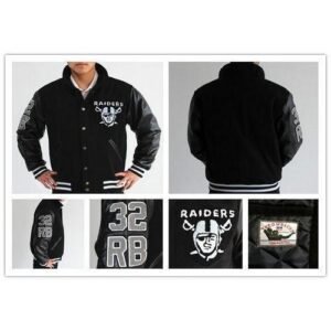 Mitchell And Ness NFL Las Vegas Raiders #32 Marcus Allen Authentic Wool Jacket