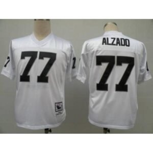 Mitchell and Ness Las Vegas Raiders #77 Lyle Alzado White Stitched Throwback NFL Jersey