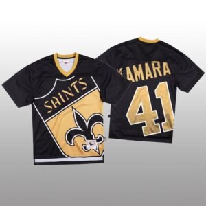 NFL New Orleans Saints #41 Alvin Kamara Black Mitchell & Nell Big Face Fashion Limited NFL Jersey