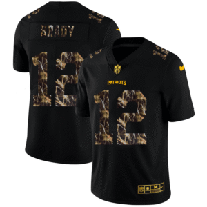 New England Patriots #12 Tom Brady Black Nike Flocked Lightning Vapor Limited NFL Jersey