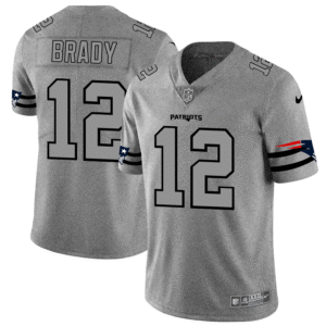 New England Patriots #12 Tom Brady Nike Gray Gridiron II Vapor Untouchable Limited NFL Jersey