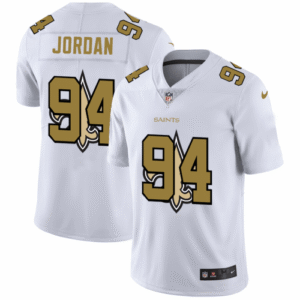 New Orleans New Orleans Saints #94 Cameron Jordan White Nike Team Logo Dual Overlap Limited NFL Jersey