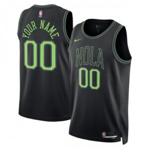 New Orleans Pelicans Nike Unisex Custom Swingman Jersey – Black – Hardwood Classics