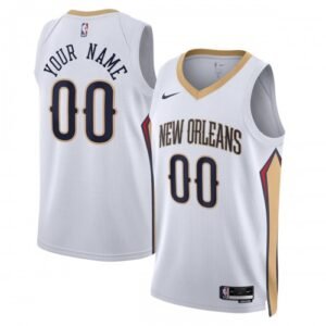 New Orleans Pelicans Nike Unisex Swingman Custom Jersey White – Association Edition