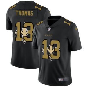 New Orleans Saints #13 Michael Thomas Nike Team Logo Dual Overlap Limited NFL Jersey Black