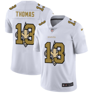 New Orleans Saints #13 Michael Thomas White Nike Team Logo Dual Overlap Limited NFL Jersey