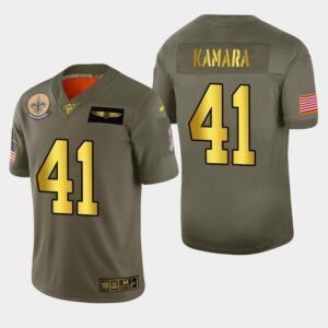 New Orleans Saints #41 Alvin Kamara Nike Olive Gold 2019 Salute To Service Limited NFL 100 Jersey