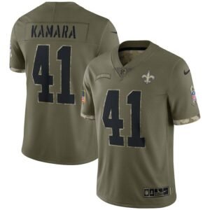 New Orleans Saints #41 Alvin Kamara Nike 2022 Salute To Service Limited Jersey – Olive