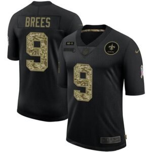 New Orleans Saints #9 Drew Brees Nike 2020 Salute To Service Camo Limited NFL Jersey Black