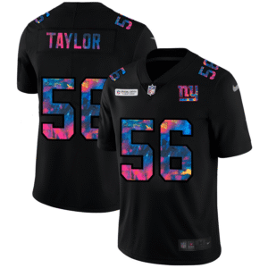 New York Giants #56 Lawrence Taylor Men’s Nike Multi-Color Black 2020 NFL Crucial Catch Vapor Untouchable Limited Jersey
