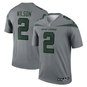 New York Jets #2 Jets Zach Wilson Nike Gray Inverted Legend Jersey