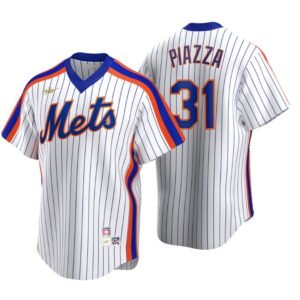 New York Mets Mike Piazza White Cooperstown Collection Home Jersey