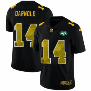 New York New York Jets #14 Sam Darnold Black Nike Golden Sequin Vapor Limited NFL Jersey