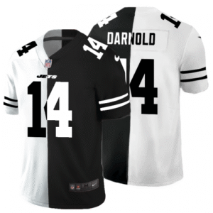 New York New York Jets #14 Sam Darnold Black V White Peace Split Nike Vapor Untouchable Limited NFL Jersey
