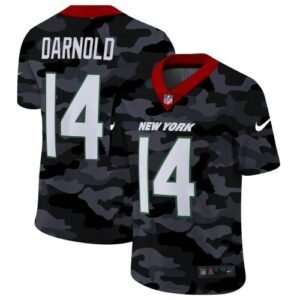New York New York Jets #14 Sam Darnold Nike 2020 Black CAMO Vapor Untouchable Limited Stitched NFL Jersey