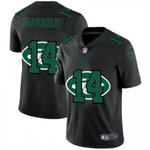 New York New York Jets #14 Sam Darnold Nike Team Logo Dual Overlap Limited NFL Jersey Black