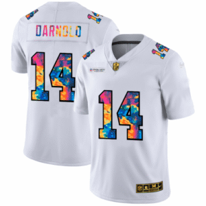 New York New York Jets #14 Sam Darnold White Nike Multi-Color 2020 NFL Crucial Catch Limited NFL Jersey