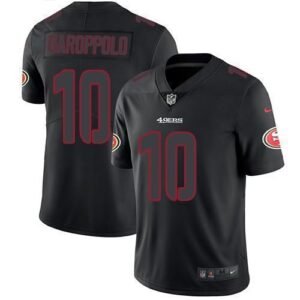 Nike 49ers #10 Jimmy Garoppolo Black Stitched NFL Limited Rush Impact Jersey