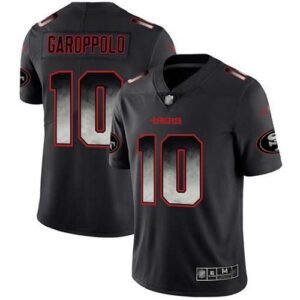 Nike 49ers #10 Jimmy Garoppolo Black Stitched NFL Vapor Untouchable Limited Smoke Fashion Jersey