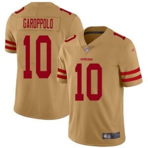 Nike 49ers #10 Jimmy Garoppolo Gold Stitched NFL Limited Inverted Legend Jersey