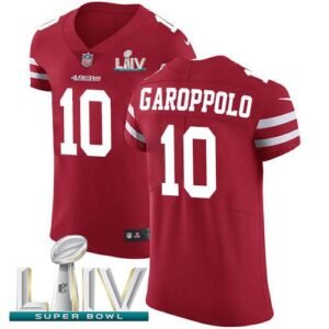 Nike 49ers #10 Jimmy Garoppolo Red Super Bowl LIV 2020 Team Color Stitched NFL Vapor Untouchable Elite Jersey