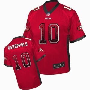 Nike 49ers #10 Jimmy Garoppolo Red Team Color Stitched NFL Elite Drift Fashion Jersey