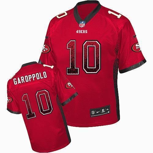 Nike 49ers #10 Jimmy Garoppolo Red Team Color Stitched NFL Elite Drift Fashion Jersey