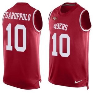 Nike 49ers #10 Jimmy Garoppolo Red Team Color Stitched NFL Limited Tank Top Jersey