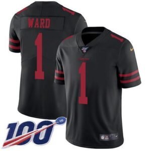 Nike 49ers #1 Jimmie Ward Black Alternate Stitched NFL 100th Season Vapor Limited Jersey