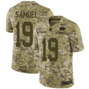 Nike 49ers #19 Deebo Samuel Camo Stitched NFL Limited 2018 Salute To Service Jersey