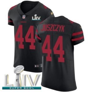 Nike 49ers #44 Kyle Juszczyk Black Super Bowl LIV 2020 Alternate Stitched NFL Vapor Untouchable Elite Jersey