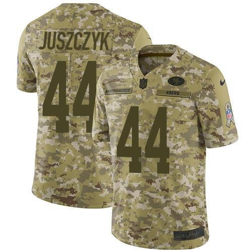 Nike 49ers #44 Kyle Juszczyk Camo Stitched NFL Limited 2018 Salute To Service Jersey