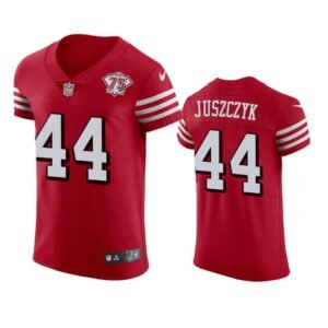 Nike 49ers #44 Kyle Juszczyk Red Rush 75th Anniversary Stitched NFL Vapor Untouchable Elite Jersey