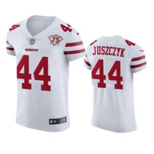 Nike 49ers #44 Kyle Juszczyk White 75th Anniversary Stitched NFL Vapor Untouchable Elite Jersey