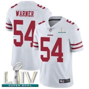 Nike 49ers #54 Fred Warner White Super Bowl LIV 2020 Stitched NFL Vapor Untouchable Limited Jersey
