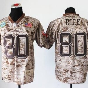 Nike 49ers #80 Jerry Rice Camo Stitched NFL New Elite USMC Jersey