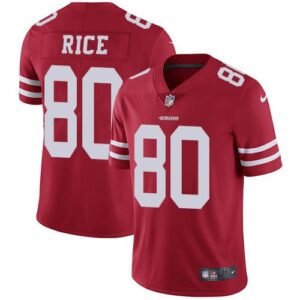 Nike 49ers #80 Jerry Rice Red Team Color Stitched NFL Vapor Untouchable Limited Jersey