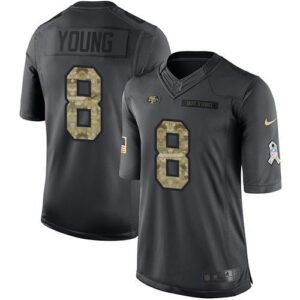 Nike 49ers #8 Steve Young Black Stitched NFL Limited 2016 Salute To Service Jersey