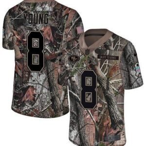 Nike 49ers #8 Steve Young Camo Stitched NFL Limited Rush Realtree Jersey
