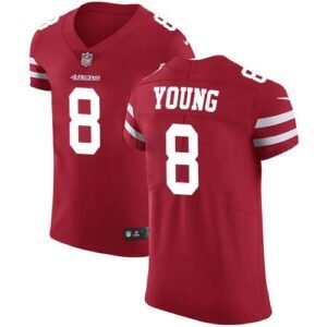 Nike 49ers #8 Steve Young Red Team Color Stitched NFL Vapor Untouchable Elite Jersey
