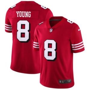 Nike 49ers #8 Steve Young Red Team Color Stitched NFL Vapor Untouchable Limited II Jersey