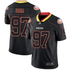 Nike 49ers #97 Nick Bosa Lights Out Black Stitched NFL Limited Rush Jersey