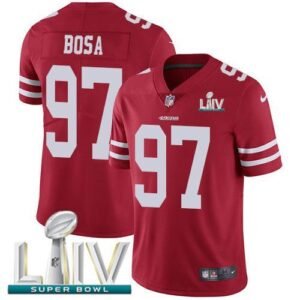 Nike 49ers #97 Nick Bosa Red Super Bowl LIV 2020 Team Color Stitched NFL Vapor Untouchable Limited Jersey