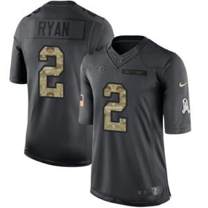 Nike Atlanta Falcons #2 Matt Ryan Black Stitched NFL Limited 2016 Salute To Service Jersey