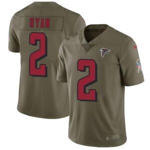 Nike Atlanta Falcons #2 Matt Ryan Olive Stitched NFL Limited 2017 Salute To Service Jersey